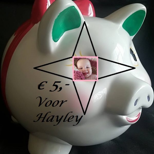 €5,- voor Hayely